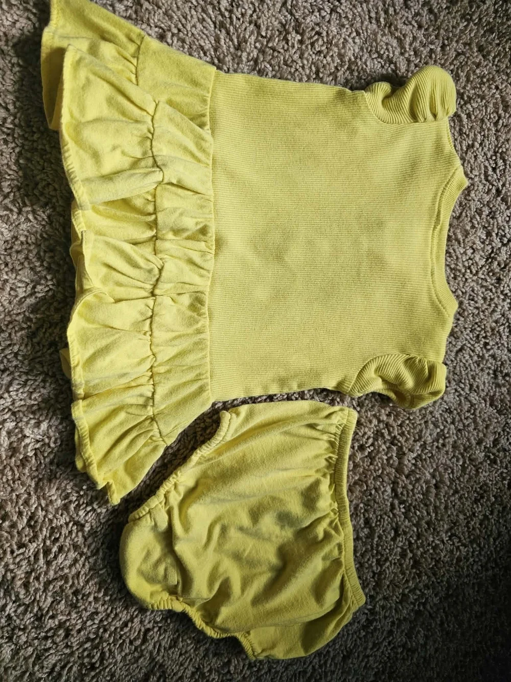 Ralph Lauren Yellow Ruffle Dress & Bloomers Set